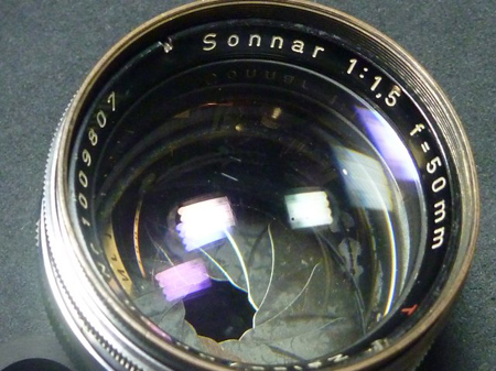 Sonnar 50mm 1.5 潰れた前枠