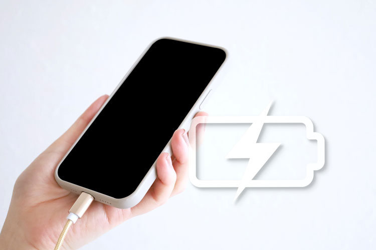 充電中のiPhone
