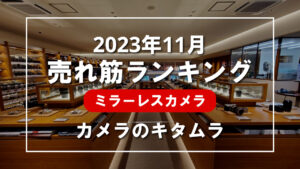 2023年11月 ミラーレスカメラ 売れ筋ランキングを紹介！｜カメラのキタムラ