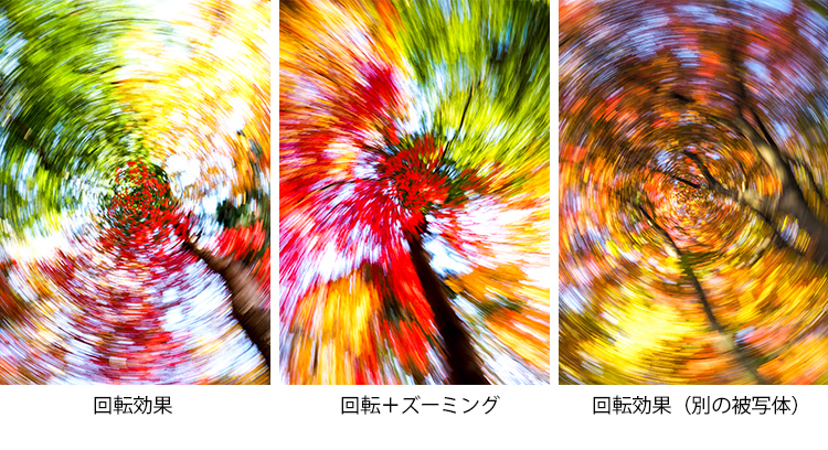 回転効果比較画像