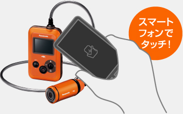本体部とスマートフォンを、NFCでカンタン接続。