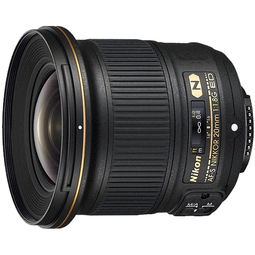 製品写真： AF-S NIKKOR 20mm f/1.8G ED