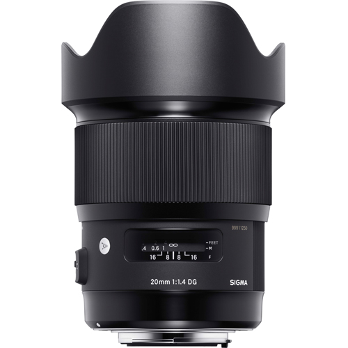 製品写真：シグマ 20mm F1.4 DG HSM ニコン用