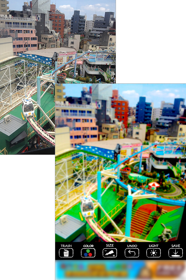 元の写真とはまったく違う鮮やかな写真が表示されました!