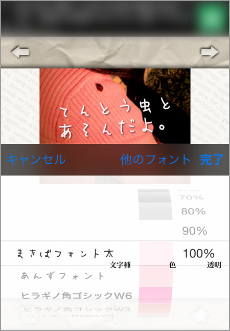 写真の雰囲気に合わせてフォントを設定!