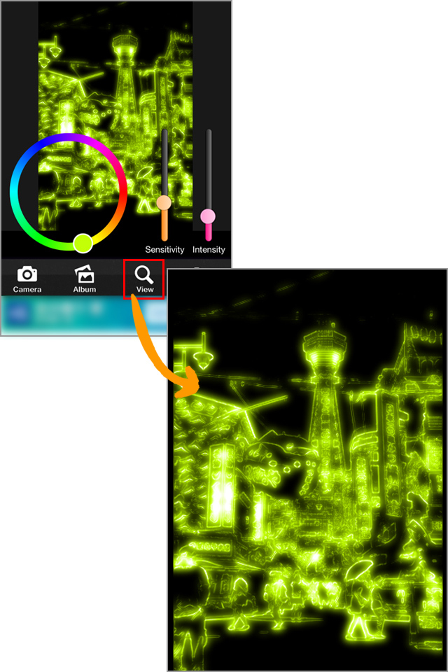 色や光の組み合わせで写真の印象が変わります。