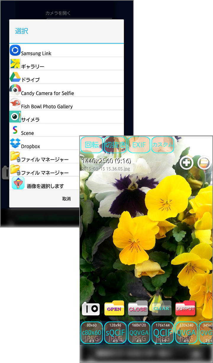 どんな写真も簡単綺麗に縮小できます。